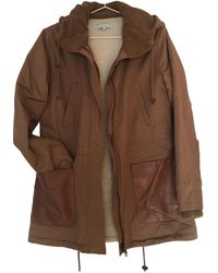 Sandro Mantel Baumwolle Kamel - Braun