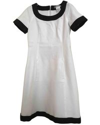 Max Mara White Cotton Dress - Multicolour