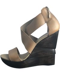 Diane von Furstenberg Leder Sandalen - Natur