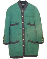 Chanel Abrigo de Seda - Verde