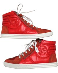 Chanel Leder Sneakers - Rot