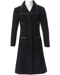 Chanel Abrigo en cachemira negro