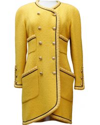 Chanel Wolle Mäntel - Gelb