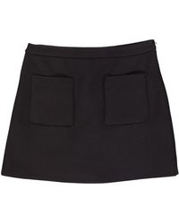 Miu Miu Falda en lana negro \N