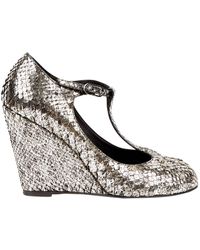 Chanel Python pumps - Mettallic