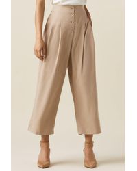 Vetta The Button Fly Culottes - Natural