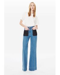 Victoria Beckham - Alina High Waisted Patch Pocket Jean In 70s Wash - Lyst