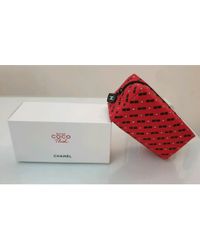 Chanel Trousse synthétique rouge