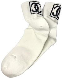 Chanel Chausettes de sport coton blanc