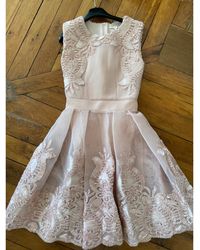 Maje Robe mi-longue polyester rose