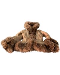 Moncler Caban fourrure doré - Métallisé