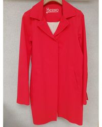 Herno Imperméable, trench polyamide rouge