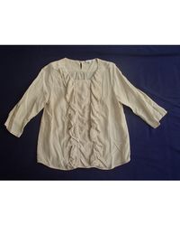 Sandro Blouse soie beige - Neutre