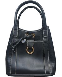 Lancel Sac à main en tissu toile noir