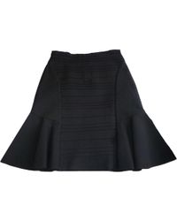 Maje Jupe courte viscose noir