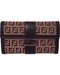 Fendi Pochette toile beige - Neutre