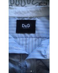 Dolce & Gabbana Chemisier coton bleu