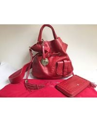 Lancel Sac à main en cuir cuir rouge