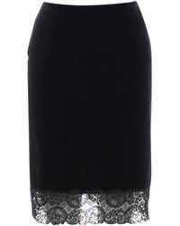 Valentino Jupe mi-longue manca etichetta di composizione noir