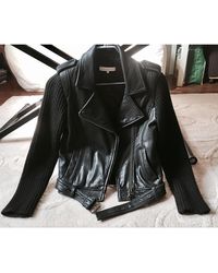 veste cuir sandro femme