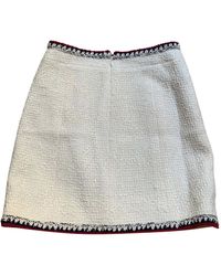 Chanel Jupe courte tweed blanc