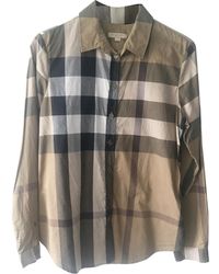 Burberry Chemise coton beige - Neutre