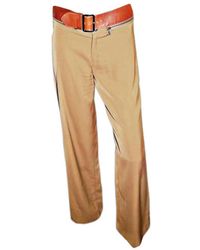 Jean Paul Gaultier Pantalon large polyester marron