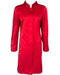 Max Mara Imperméable, trench polyester rouge