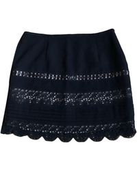 Sandro Jupe courte coton beige - Neutre