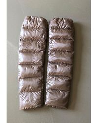 Herno Mitaines plume doré Taille unique - Métallisé