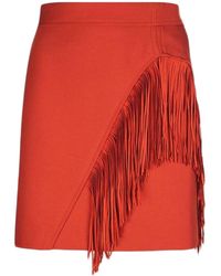 Maje Jupe courte polyester orange