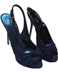 Sergio Rossi Escarpins à bouts ouverts daim noir