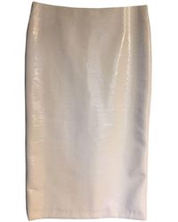 Miu Miu Jupe mi-longue polyester blanc