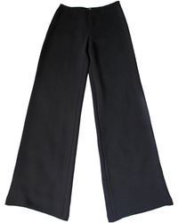 Jean Paul Gaultier Pantalon large synthétique noir