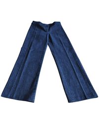 Chanel Jeans droit coton noir