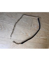 Herno Ceinture fine pelle e catena noir