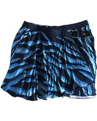 Versace Jupe courte viscose bleu