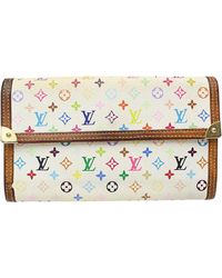 Louis Vuitton Portefeuille cuir blanc