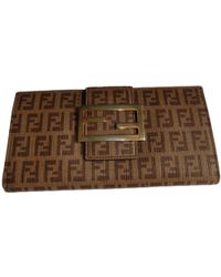 Fendi Portefeuille cuir marron