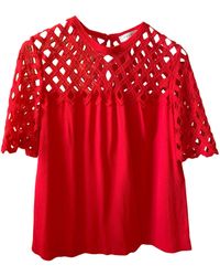 Sandro Blouse viscose rouge