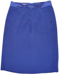 Falda Mi Falda Long Long Triacetato Azul Mi CshQrdt