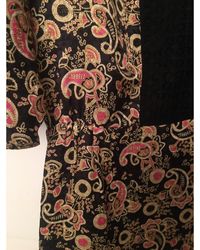 Sandro Robe longue soie multicolore