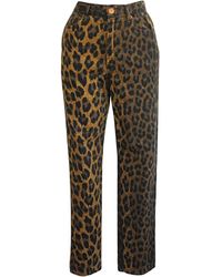 Jean Paul Gaultier Pantalon droit coton animalier - Multicolore