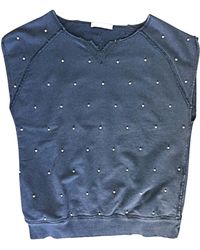 Balmain Sweat coton bleu