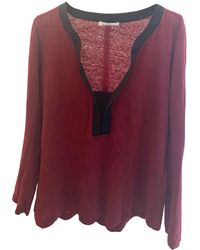 Sandro Blouse lin rouge