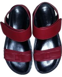 Marni Sandales plates cuir rouge