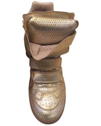 Isabel Marant Baskets cuir doré - Métallisé