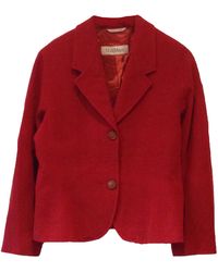 Max Mara Blazer, veste tailleur laine rouge