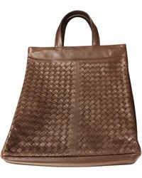 Bottega Veneta Sac à main en cuir cuir marron