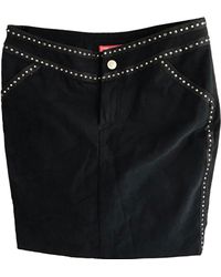 Versace Jupe courte coton noir